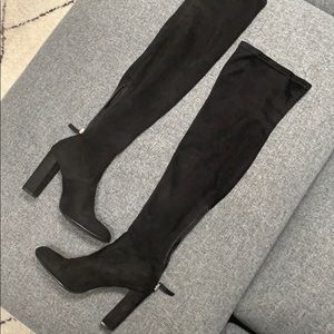 Steve Madden over the knee black suede boot